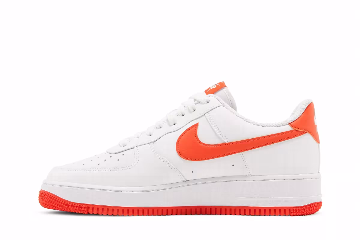 Nike Air Force 1 White Team Orange, view 4