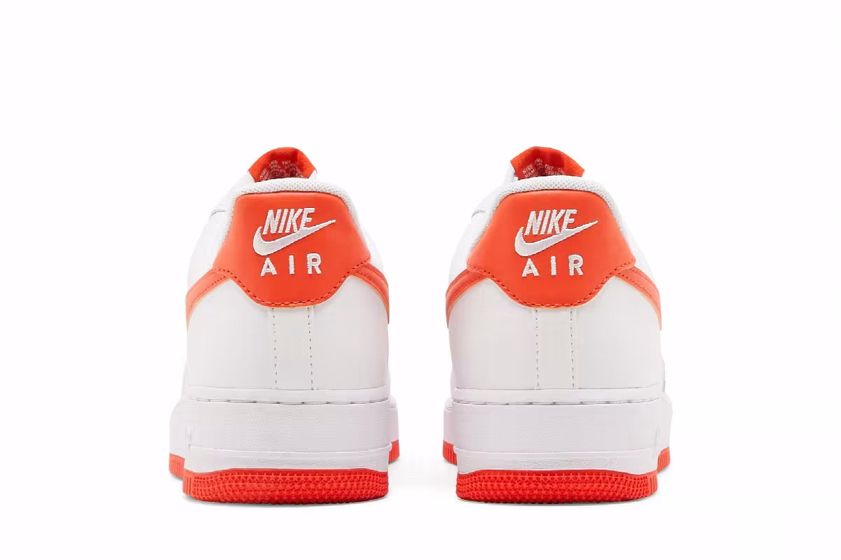 Nike Air Force 1 White Team Orange, view 7