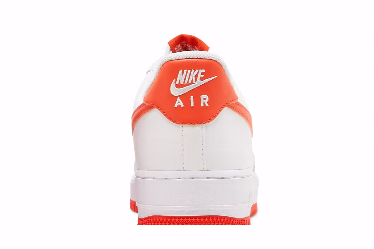 Nike Air Force 1 White Team Orange, view 8