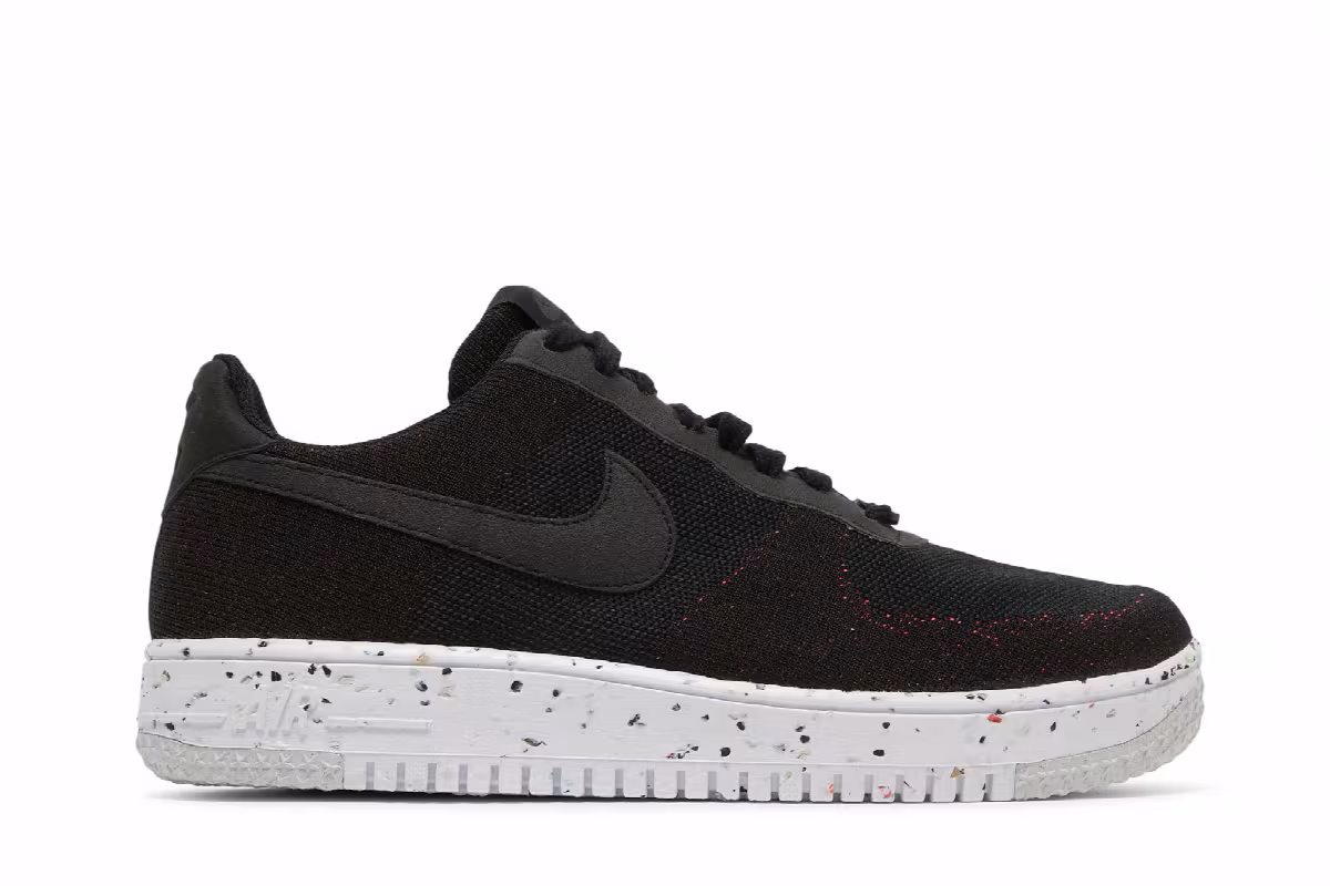 Nike Air Force 1 Crater Flyknit Black White, view 2