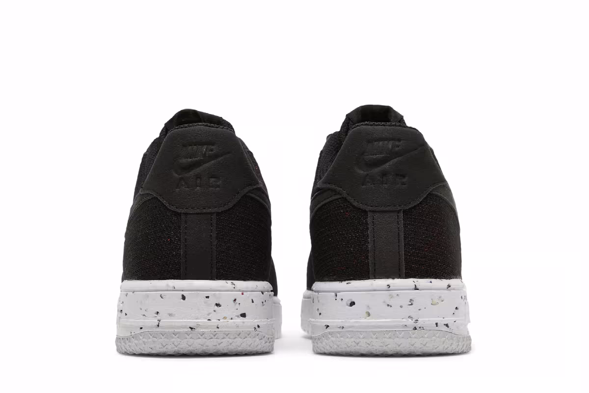 Nike Air Force 1 Crater Flyknit Black White, view 7