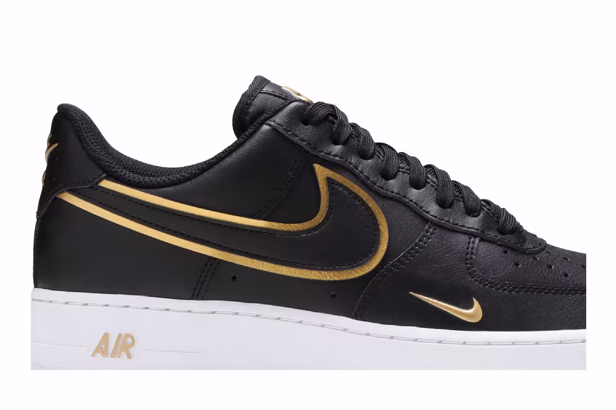 Nike Air Force 1 Metallic Swoosh Pack - Black, view 3