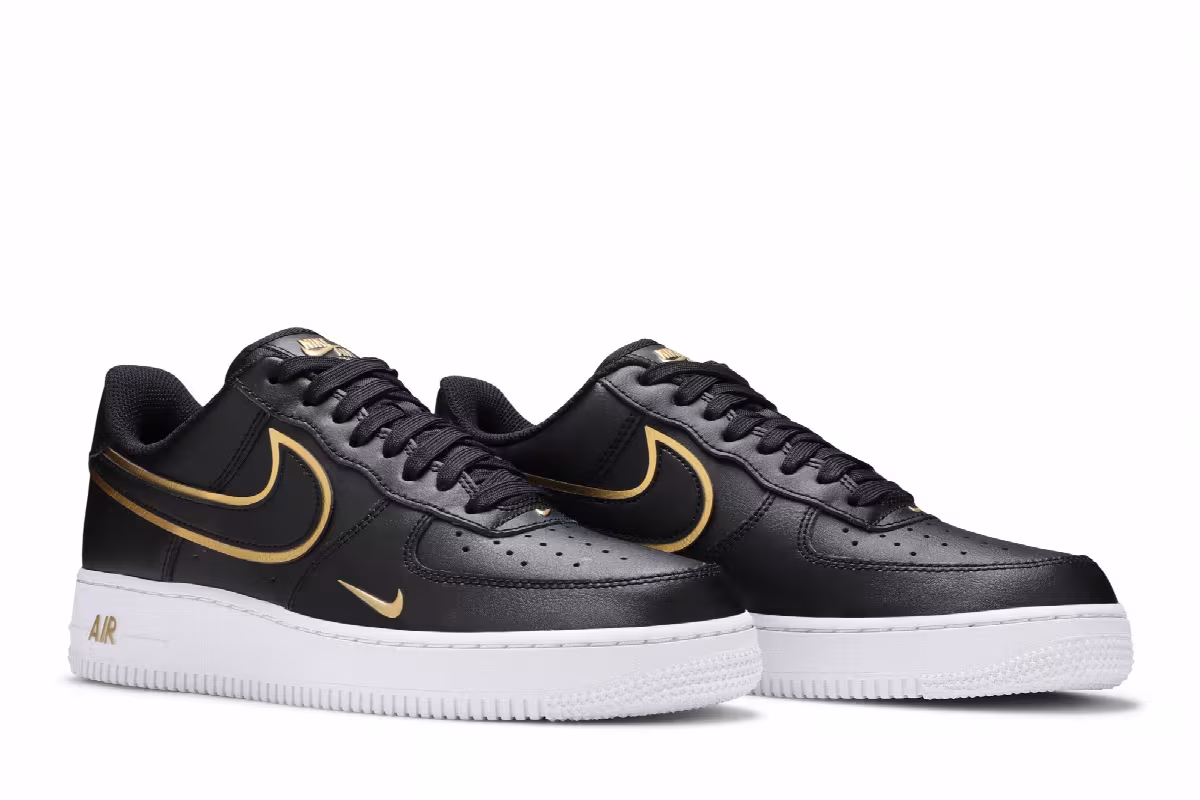 Nike Air Force 1 Metallic Swoosh Pack - Black, view 9