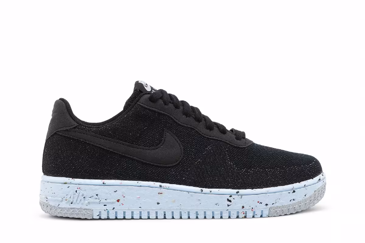Nike Air Force 1 Crater Flyknit Black Chambray Blue, view 2