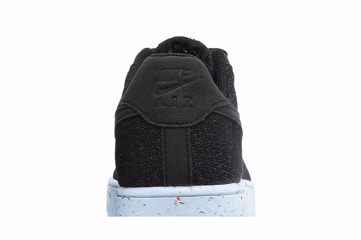 Nike Air Force 1 Crater Flyknit Black Chambray Blue, view 8