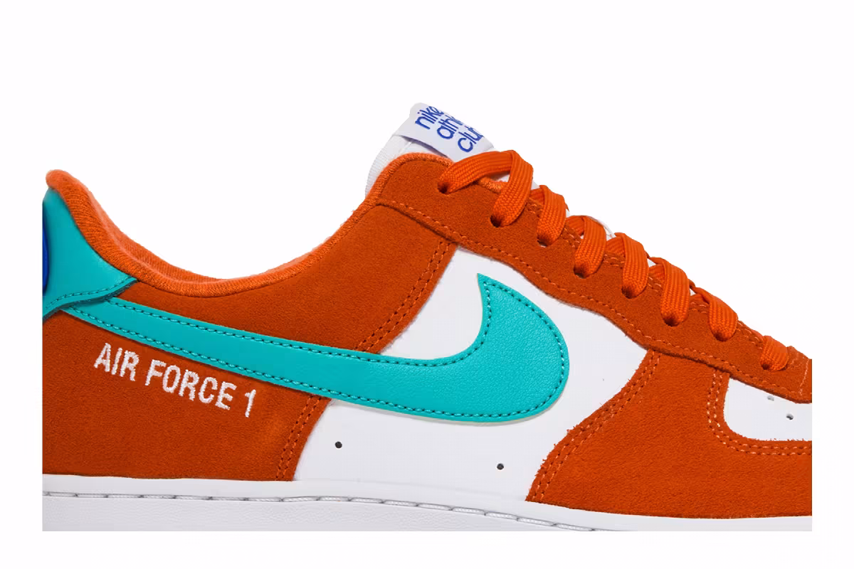 Nike Air Force 1 Athletic Club - Rush Orange Washed Teal, view 3