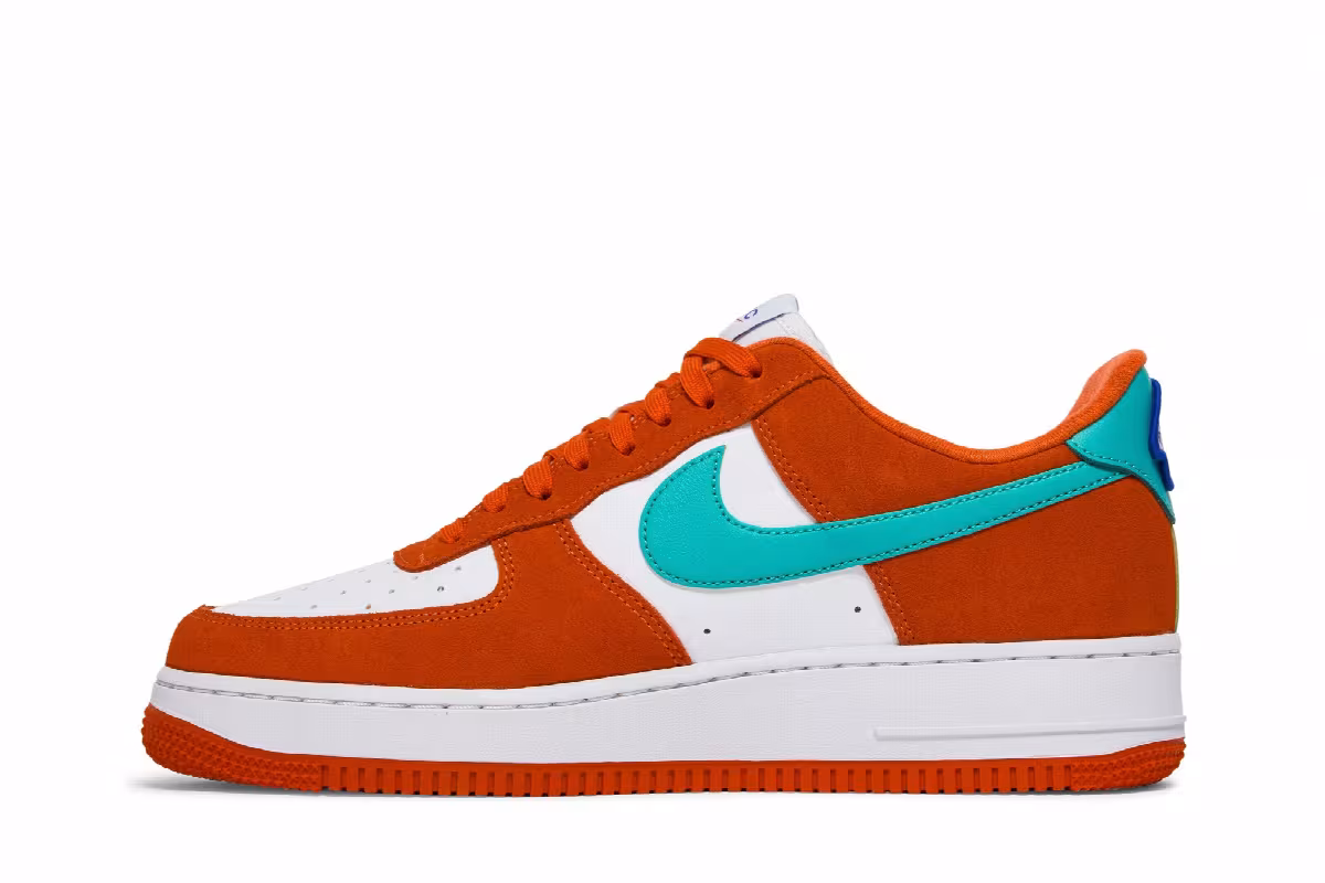 Nike Air Force 1 Athletic Club - Rush Orange Washed Teal, view 4