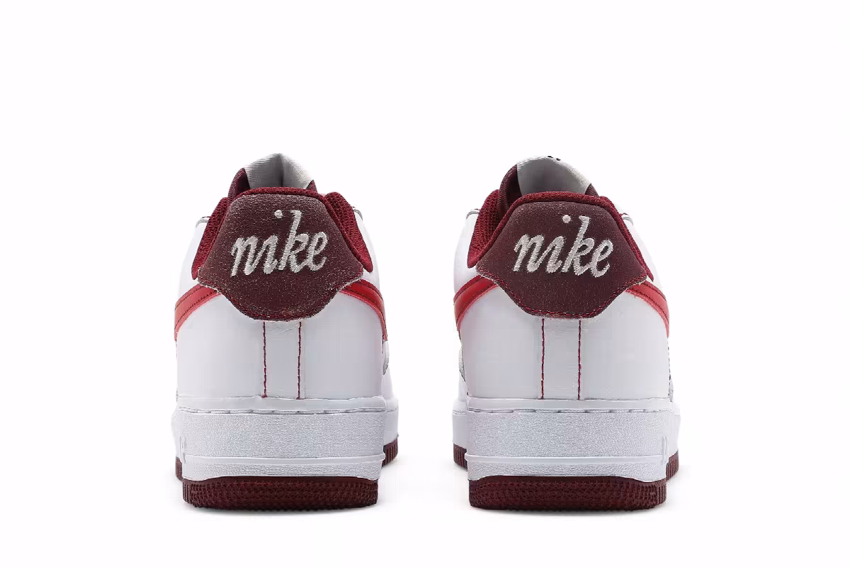 Nike Air Force 1 White University Red, view 7