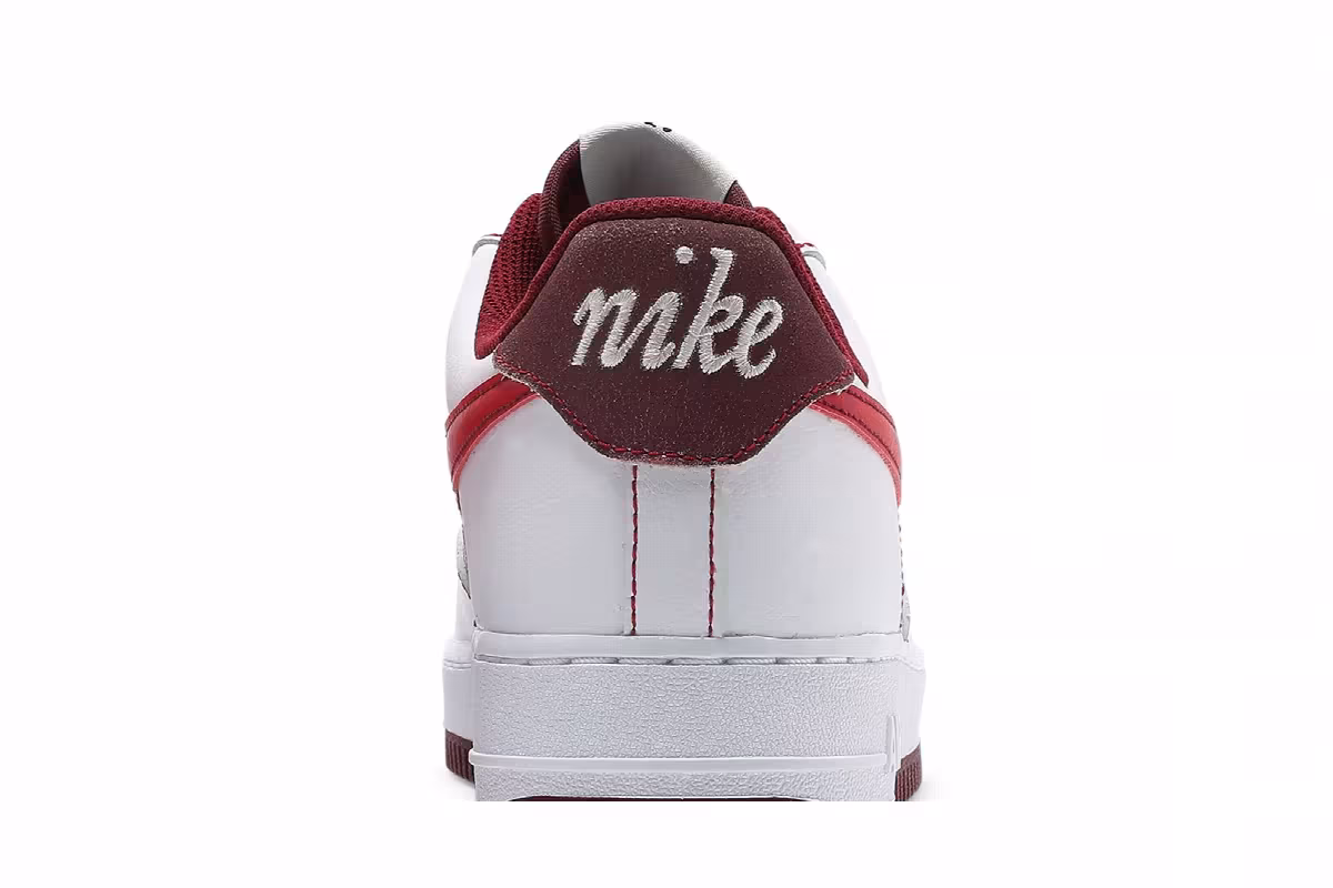 Nike Air Force 1 White University Red, view 8