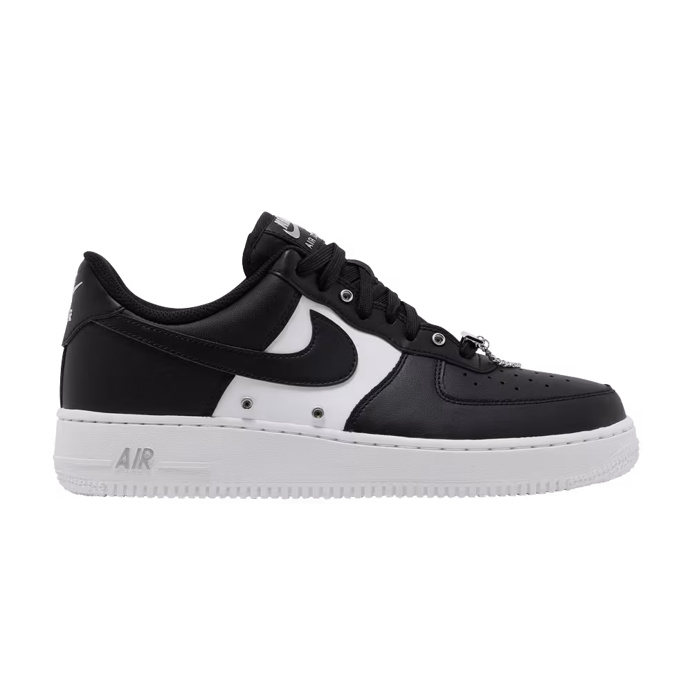 Nike Air Force 1 Silver Chain - Black
