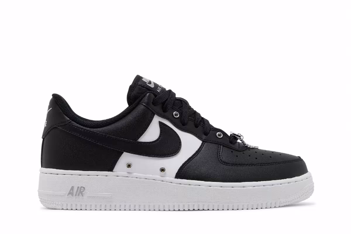 Nike Air Force 1 Silver Chain - Black, view 2