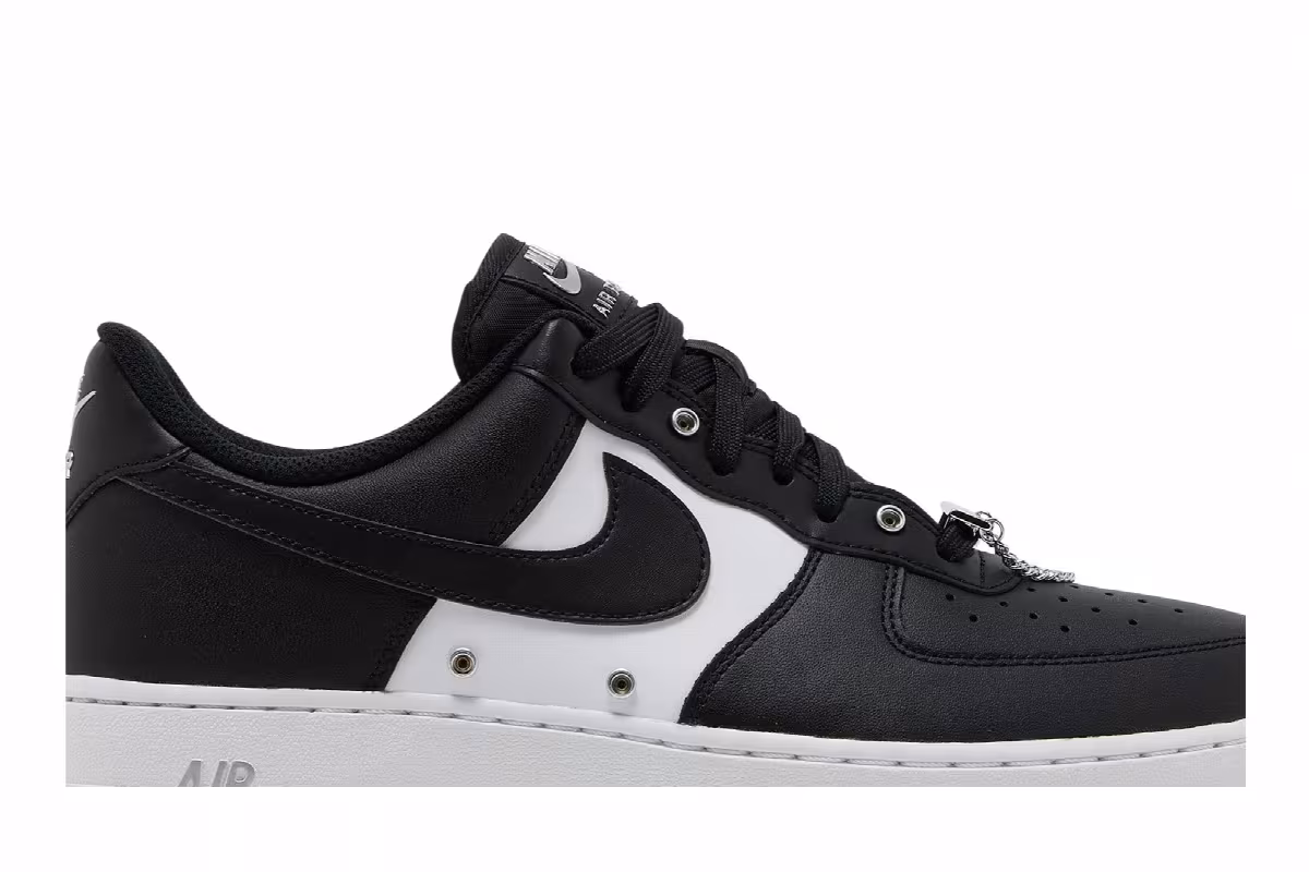 Nike Air Force 1 Silver Chain - Black, view 3