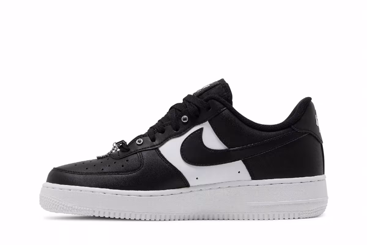 Nike Air Force 1 Silver Chain - Black, view 4