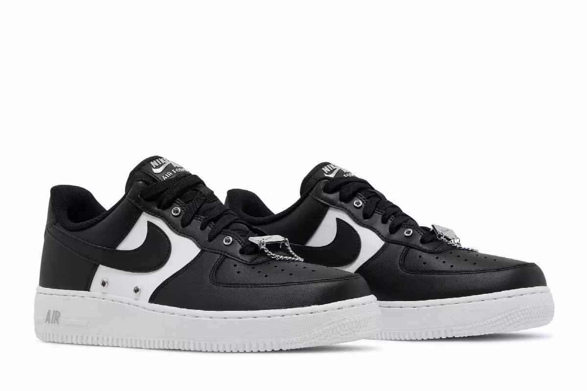 Nike Air Force 1 Silver Chain - Black, view 9