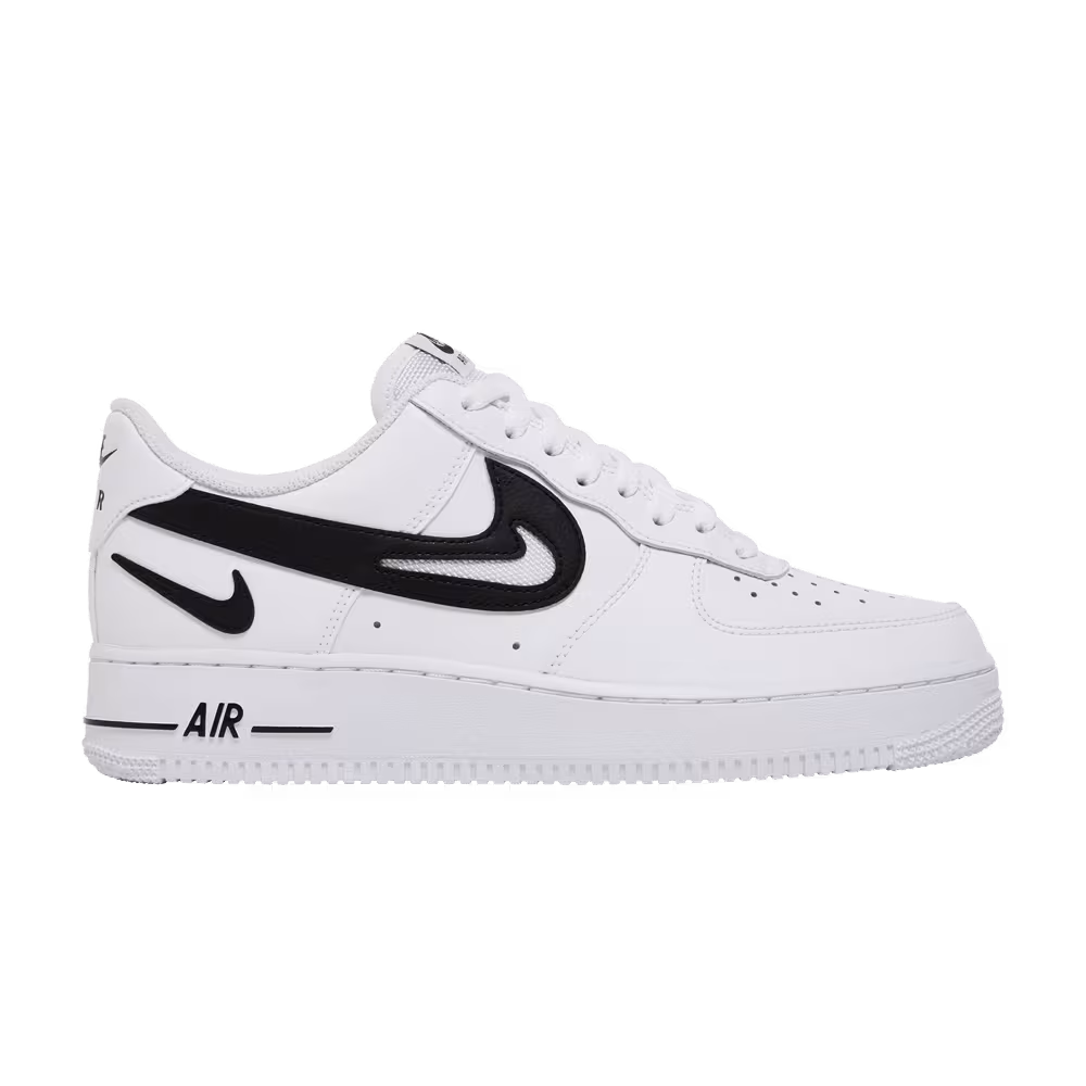 Nike Air Force 1 Cut Out Swoosh - White Black