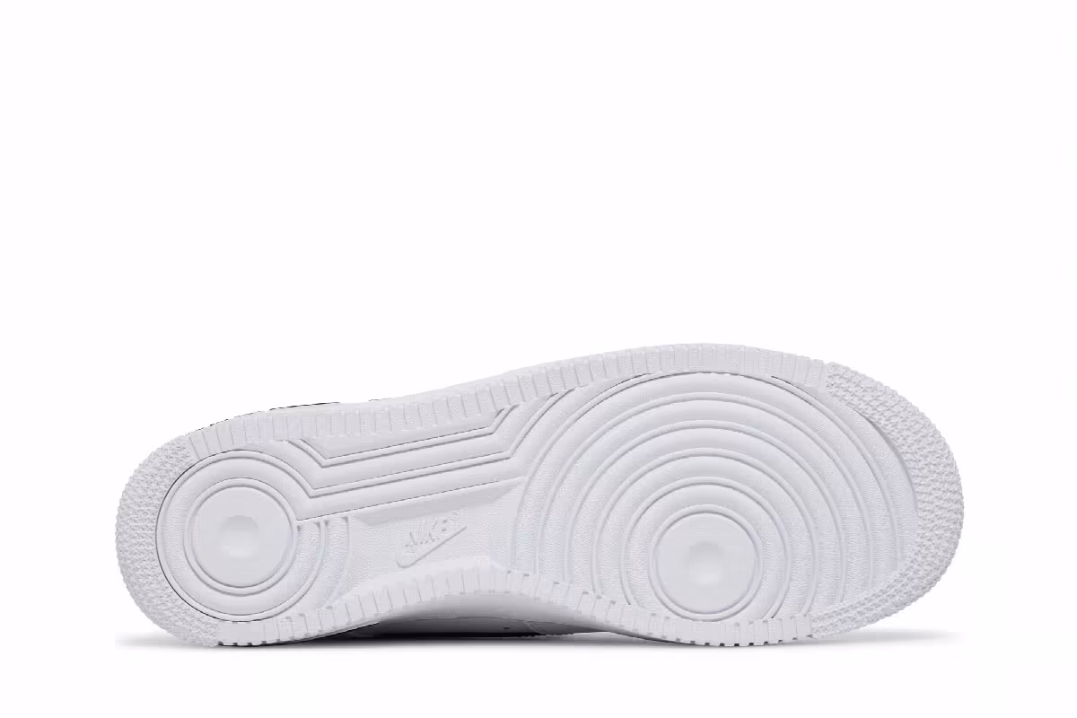 Nike Air Force 1 Cut Out Swoosh - White Black, view 5