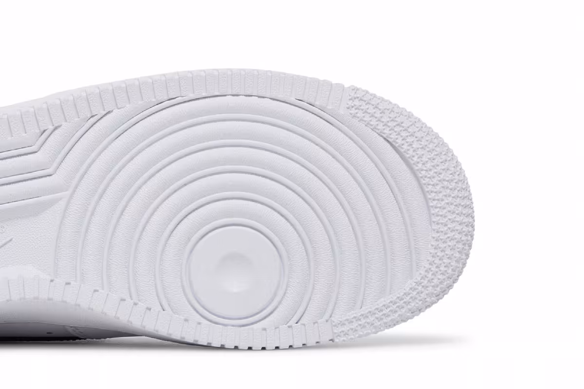 Nike Air Force 1 Cut Out Swoosh - White Black, view 6