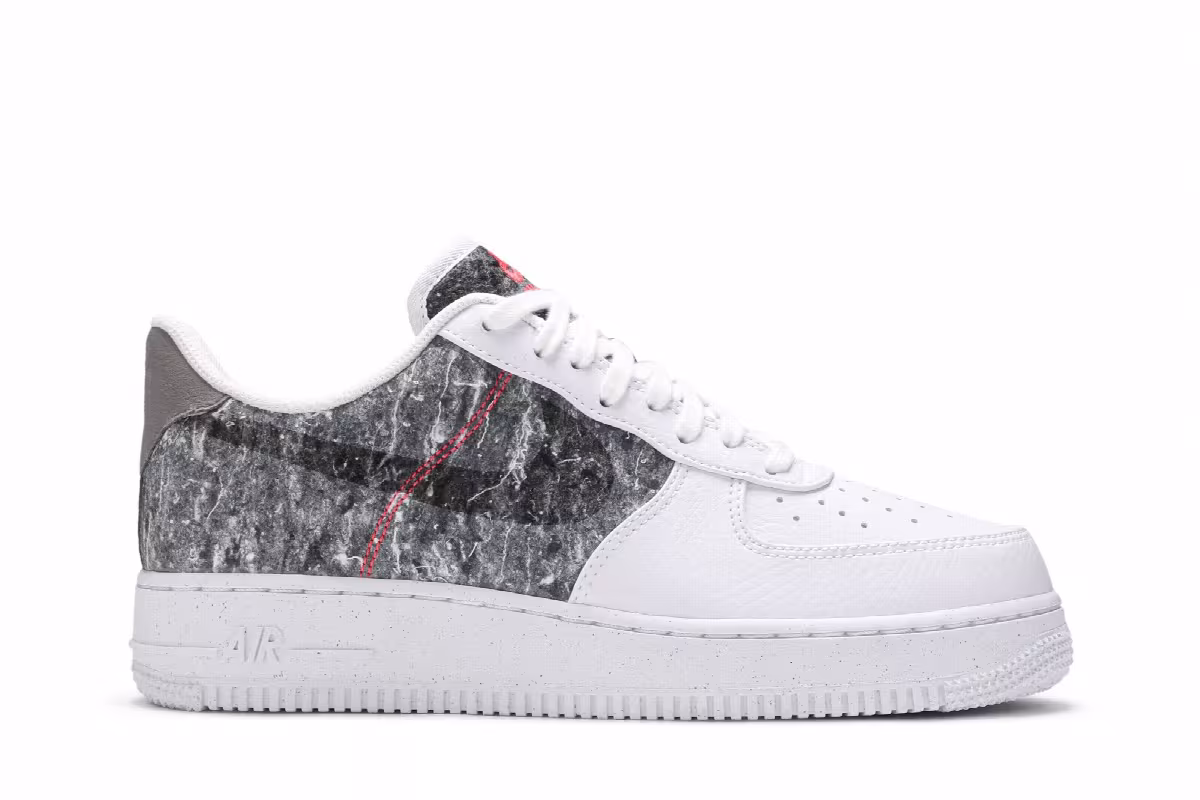 Nike Air Force 1 Recycled Wool Pack - White Light Smoke Grey, view 2