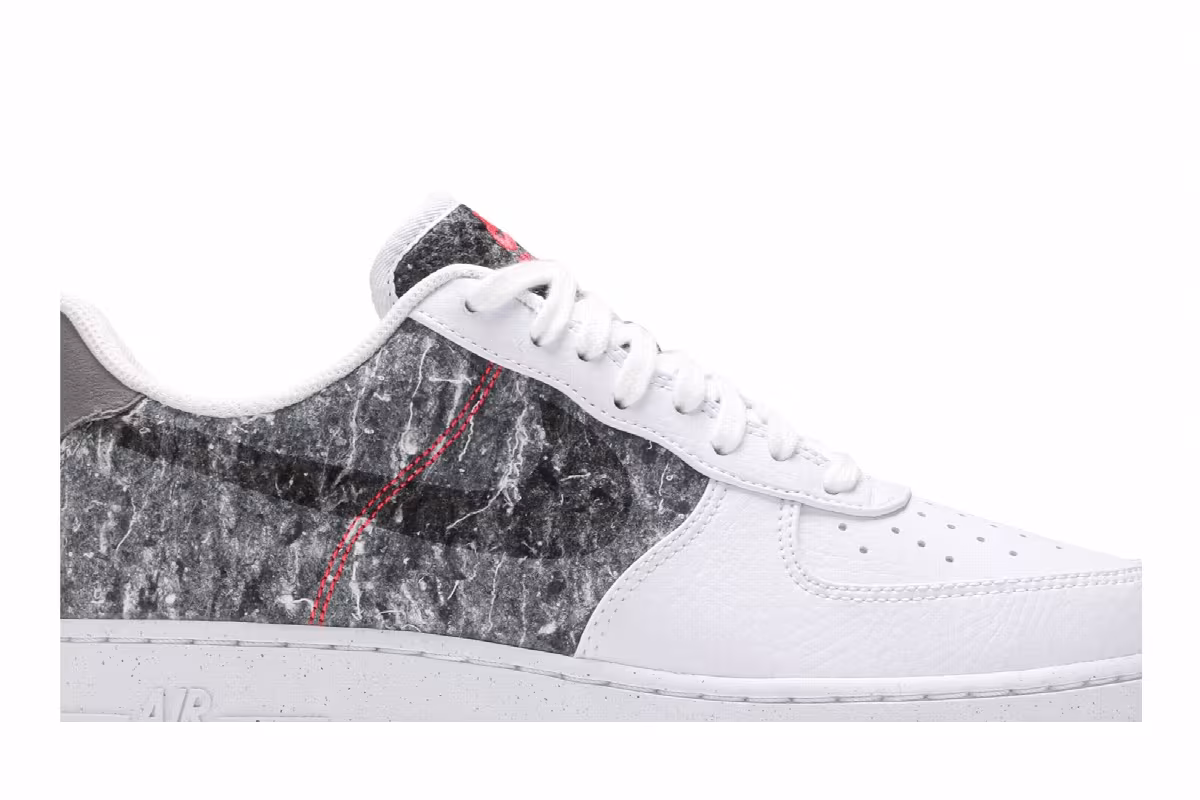 Nike Air Force 1 Recycled Wool Pack - White Light Smoke Grey, view 3