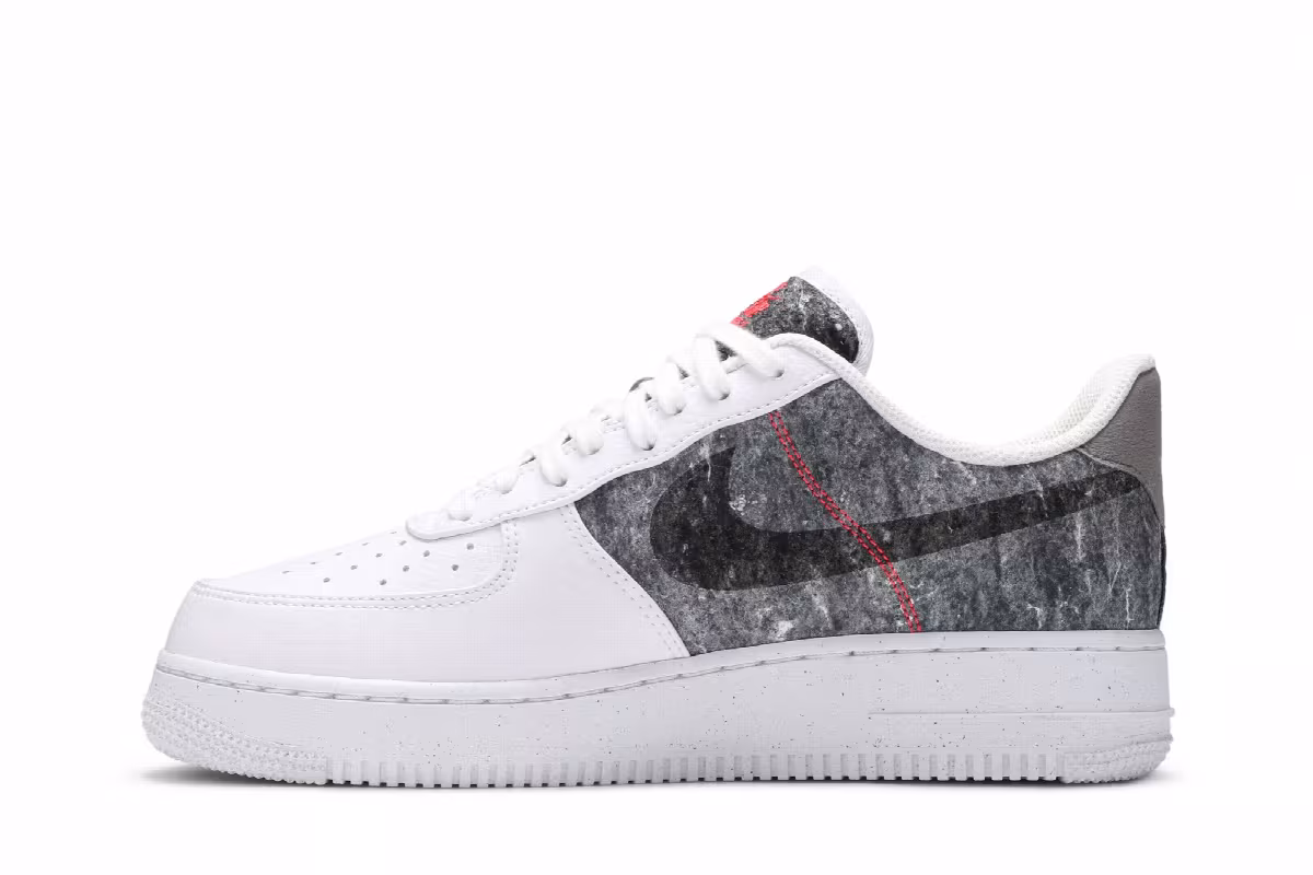 Nike Air Force 1 Recycled Wool Pack - White Light Smoke Grey, view 4