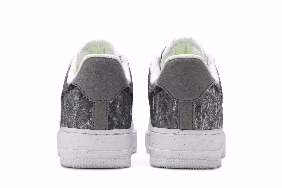 Nike Air Force 1 Recycled Wool Pack - White Light Smoke Grey, view 7
