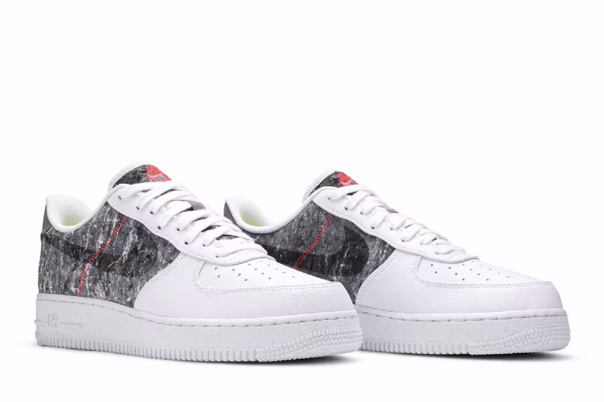 Nike Air Force 1 Recycled Wool Pack - White Light Smoke Grey, view 9