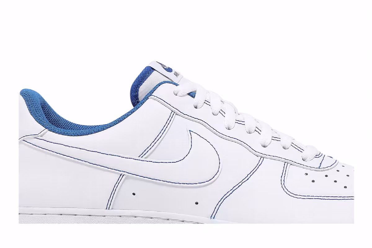 Nike Air Force 1 Contrast Stitch - White Game Royal, view 3