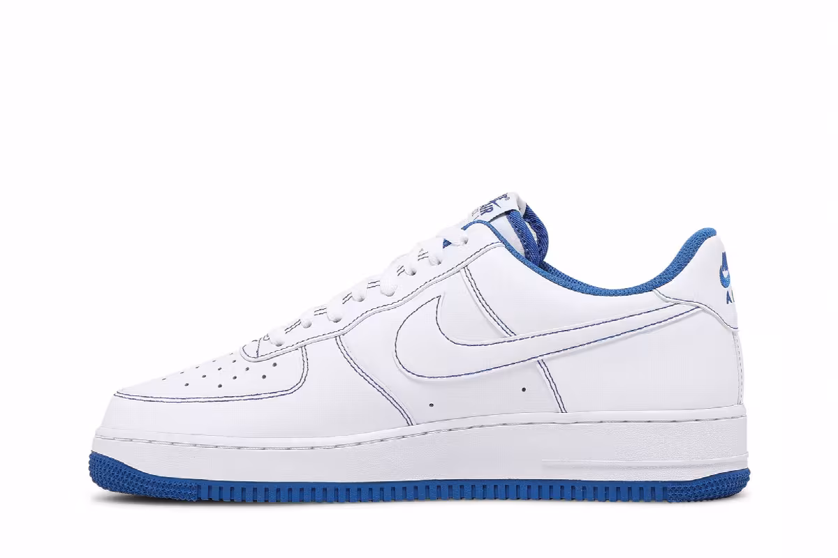 Nike Air Force 1 Contrast Stitch - White Game Royal, view 4