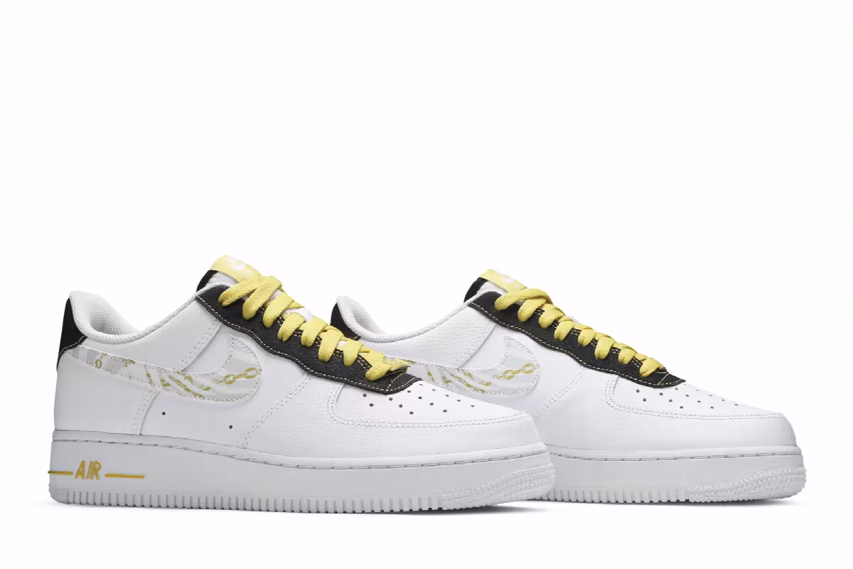 Nike Air Force 1 Gold Links Zebra Print, view 9