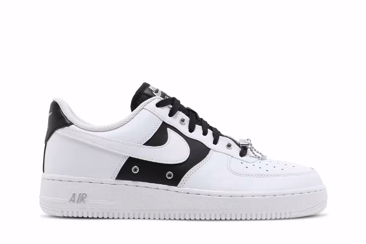 Nike Air Force 1 Silver Chain - White, view 2