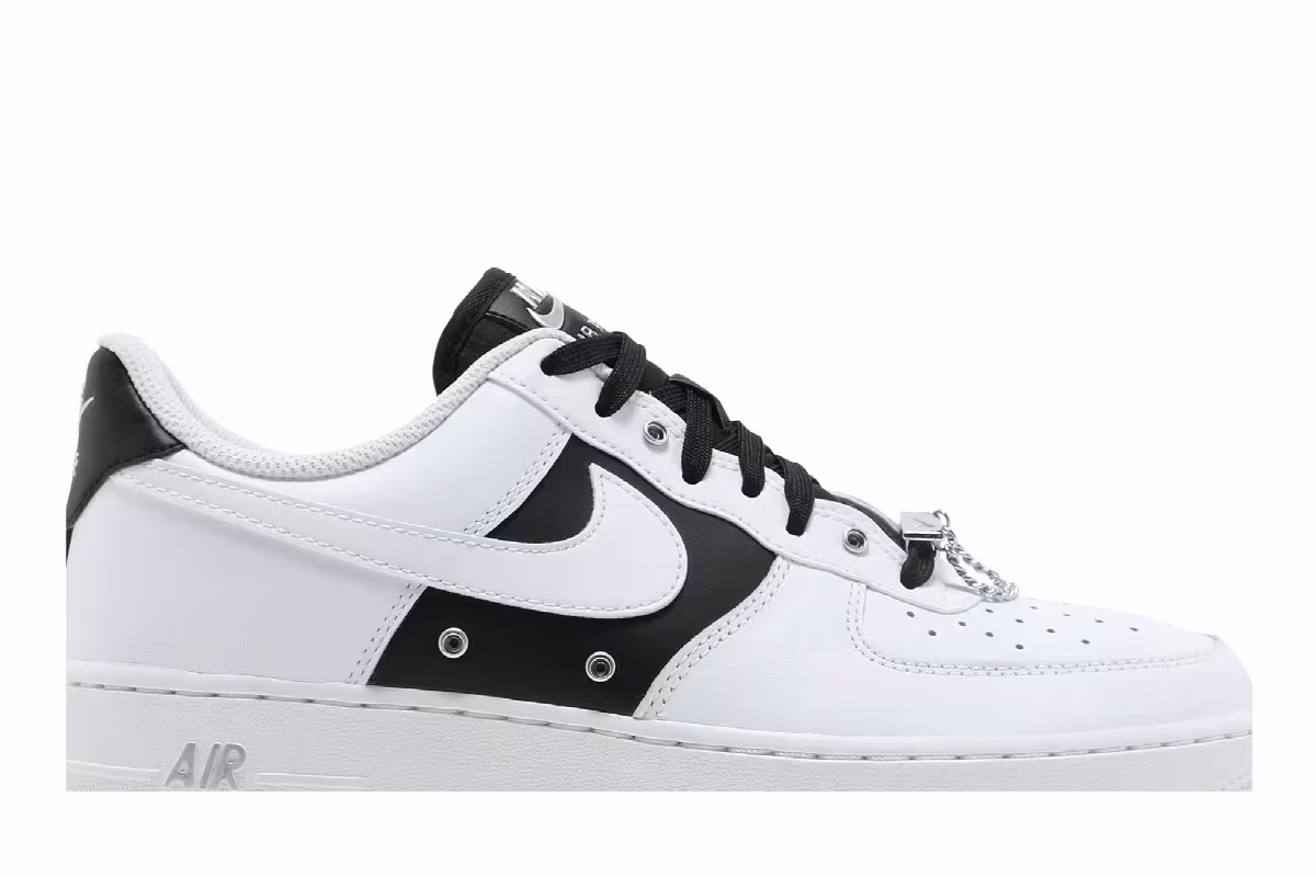 Nike Air Force 1 Silver Chain - White, view 3