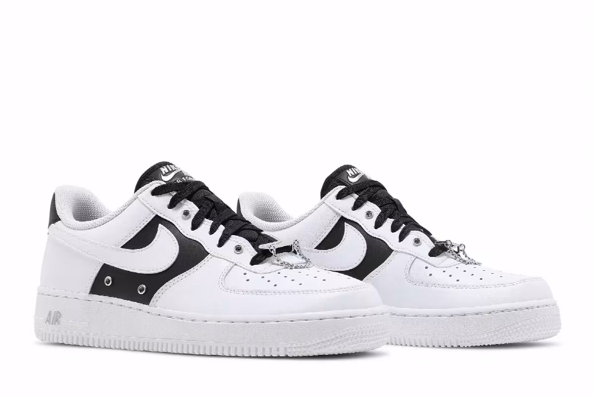 Nike Air Force 1 Silver Chain - White, view 9