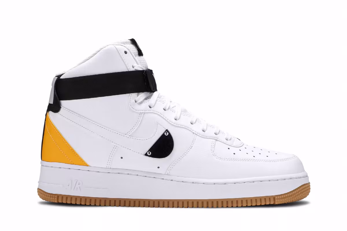 Nike NBA x Air Force 1 High White University Gold, view 2
