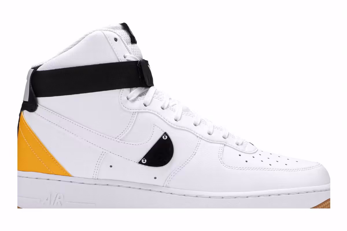 Nike NBA x Air Force 1 High White University Gold, view 3