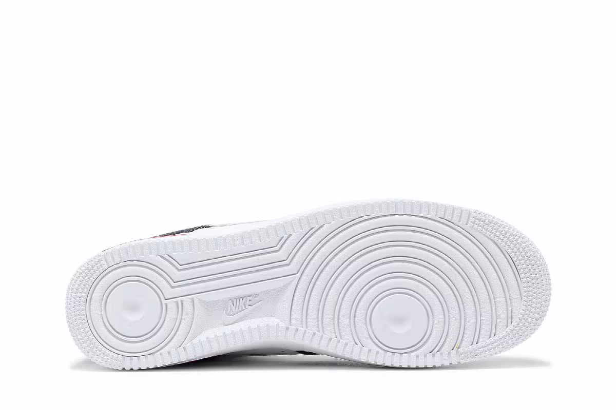 Nike Air Force 1 White Red Denim, view 5