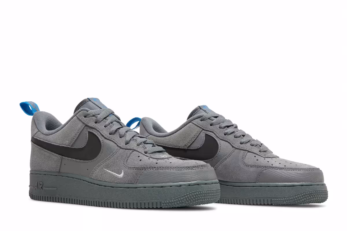Nike Air Force 1 Low Cut Out Swoosh - Grey, view 9