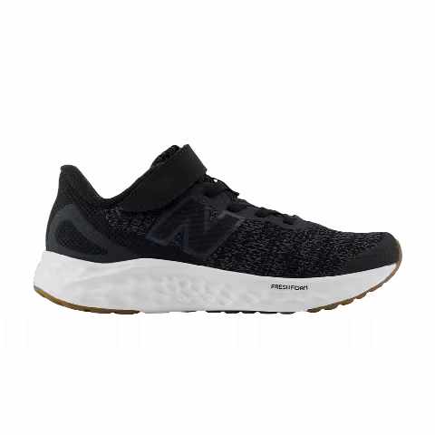 New Balance Fresh Foam Arishi v4 Bungee Lace Top Strap Little Kid 'Black Phantom'