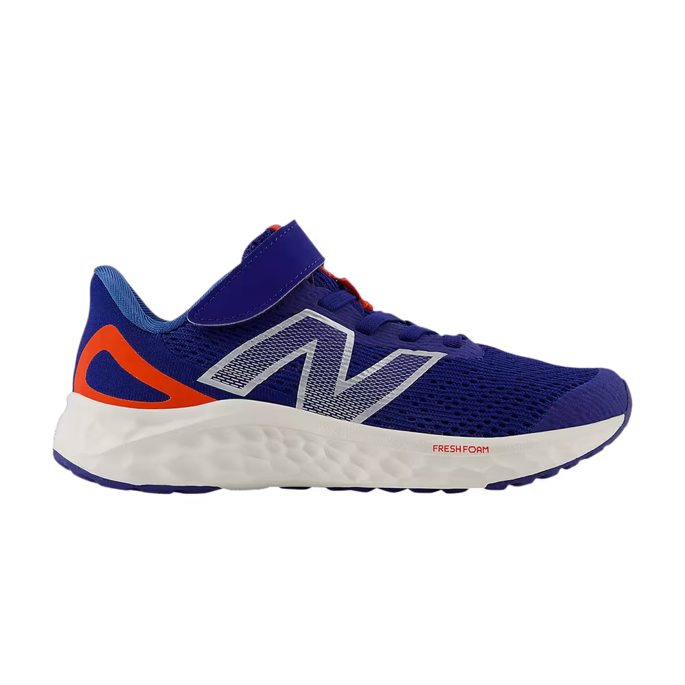 New Balance Fresh Foam Arishi v4 Bungee Lace Top Strap Little Kid Inkwell Neo Flame