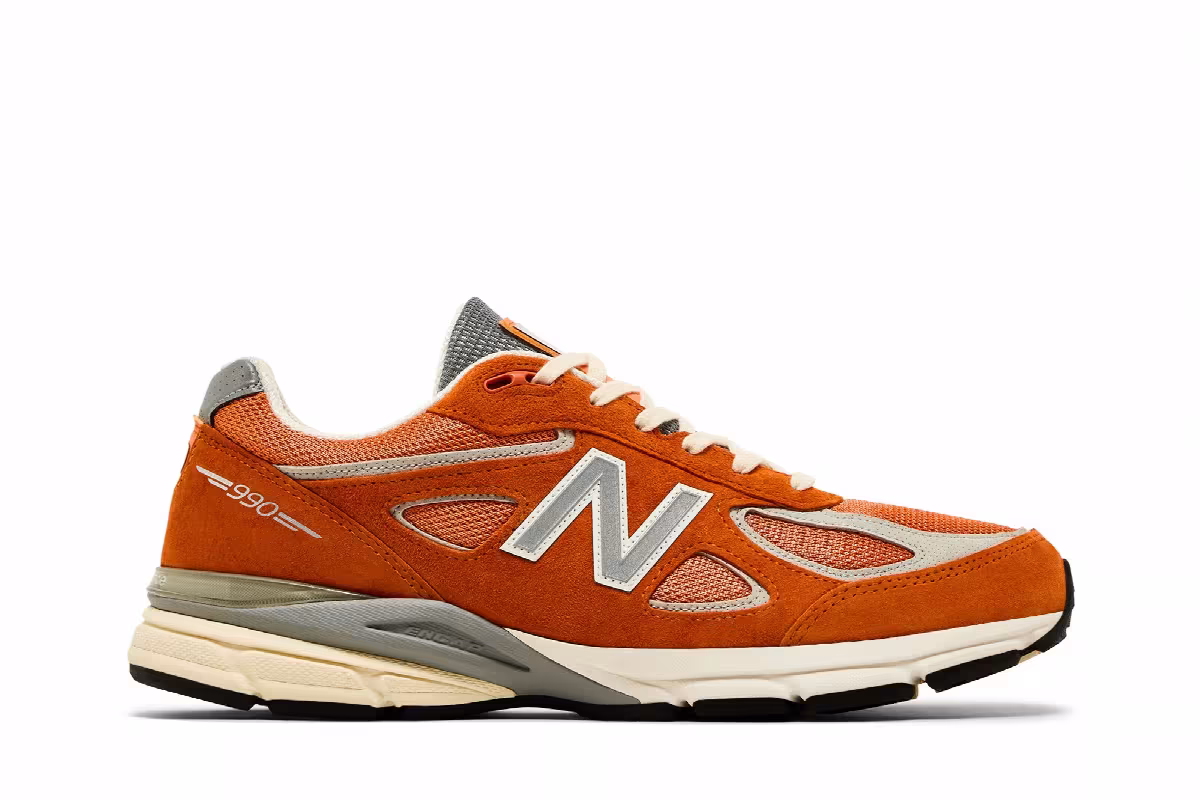 Aimé Leon Dore x New Balance 990v4 Made In USA Red Clay, view 2