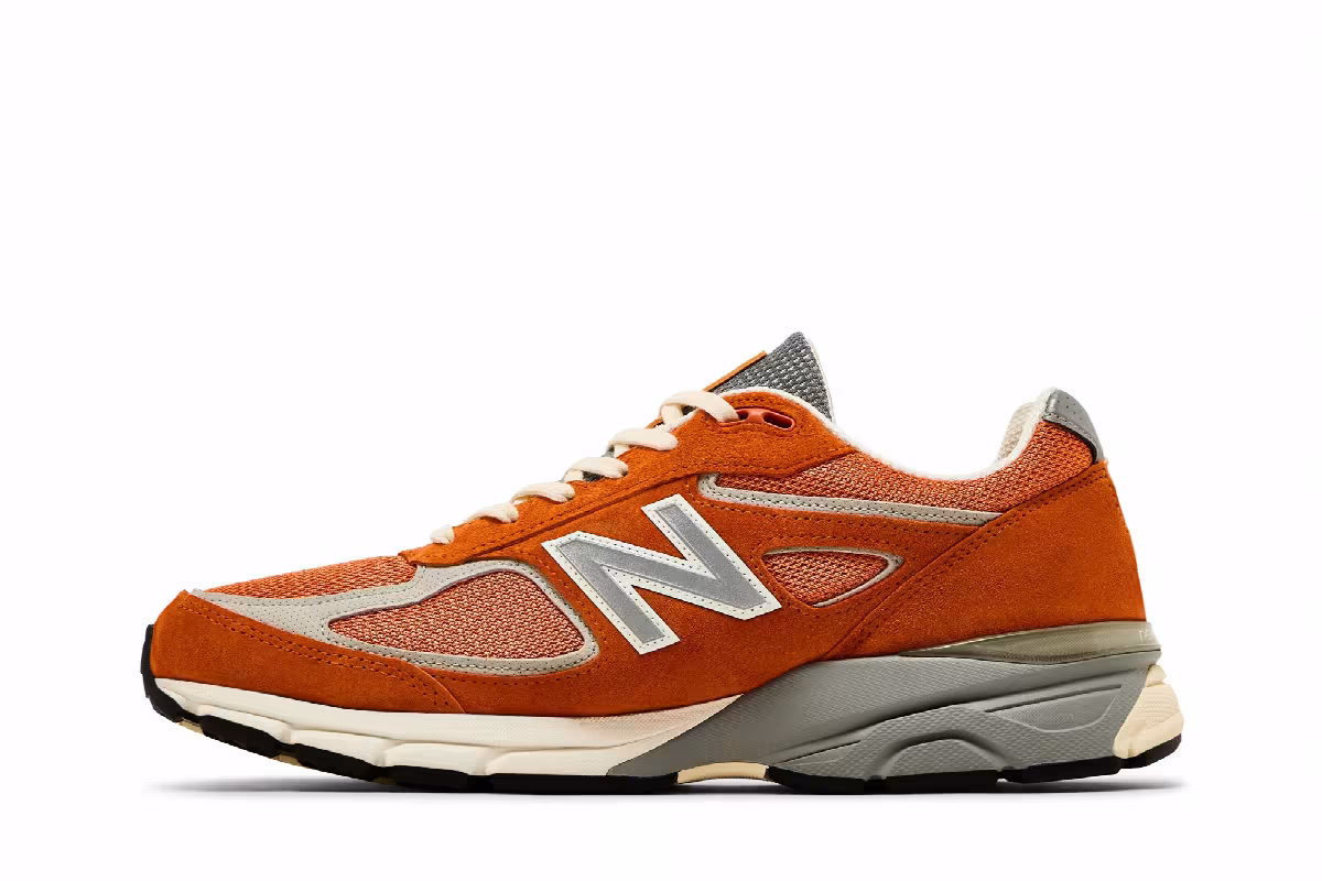 Aimé Leon Dore x New Balance 990v4 Made In USA Red Clay, view 4