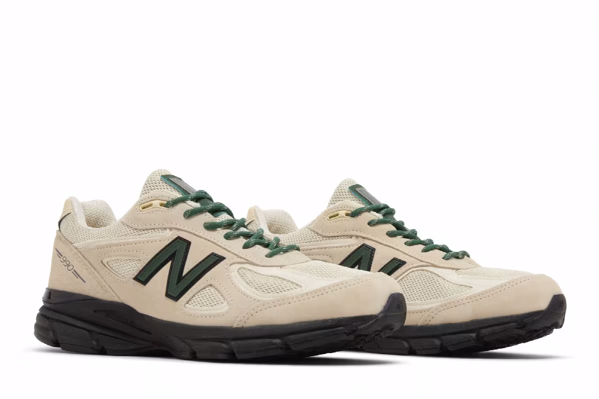 Teddy Santis x New Balance 990v4 Made in USA Macadamia Nut Black, view 9
