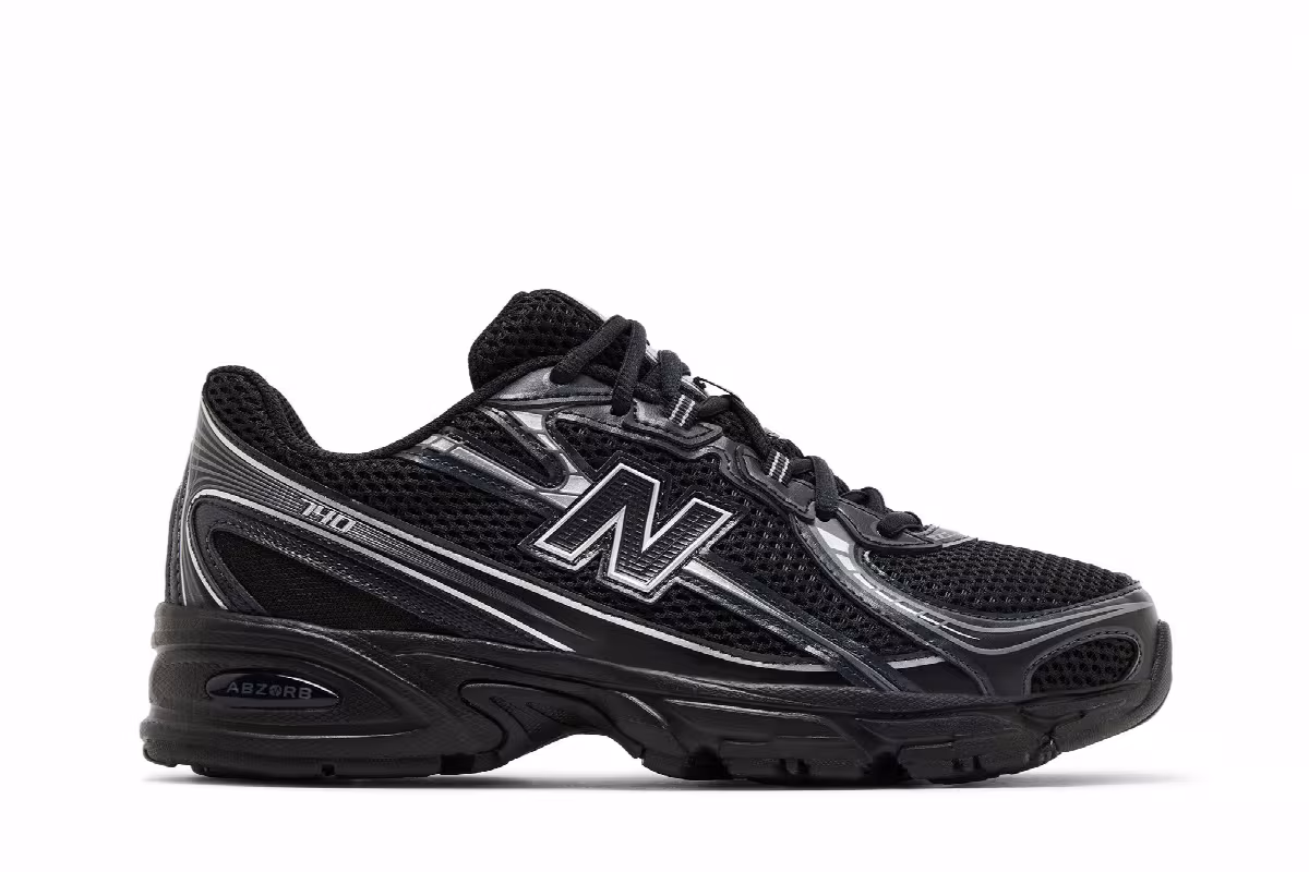 New Balance 740v2 Black Silver Metallic, view 2