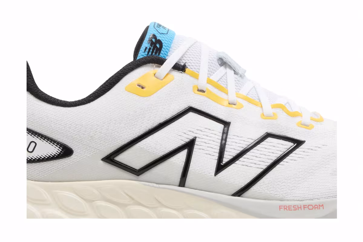 New Balance Fresh Foam 680v8 White Ginger Lemon, view 3