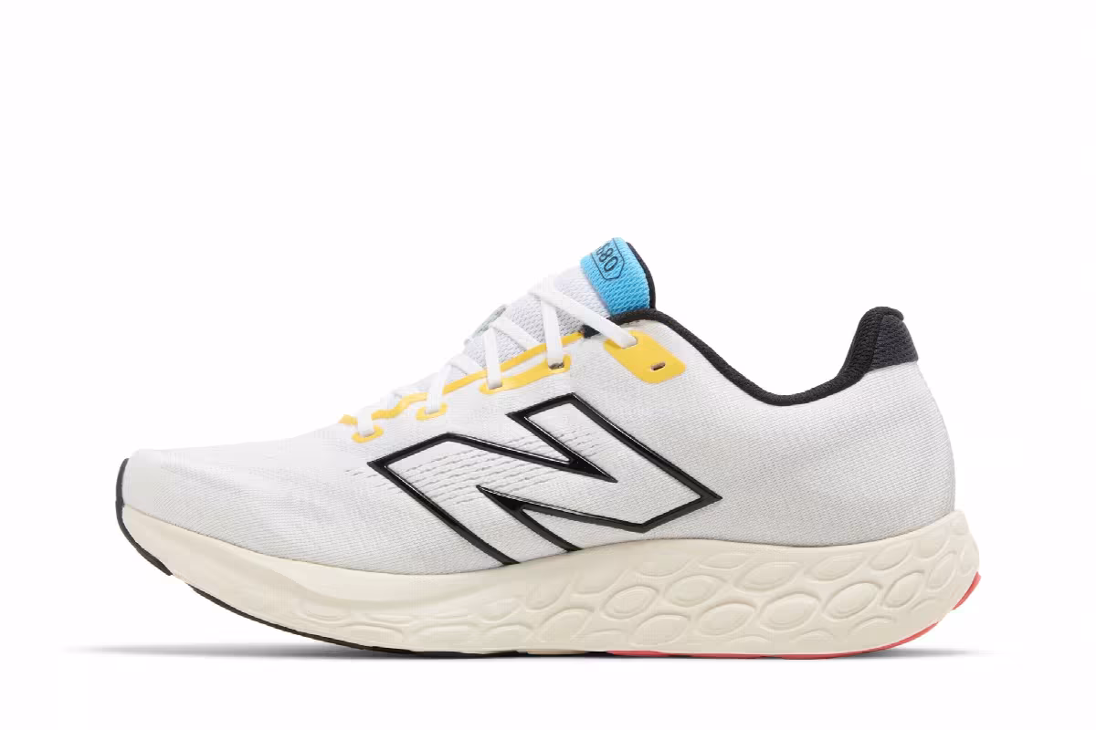 New Balance Fresh Foam 680v8 White Ginger Lemon, view 4