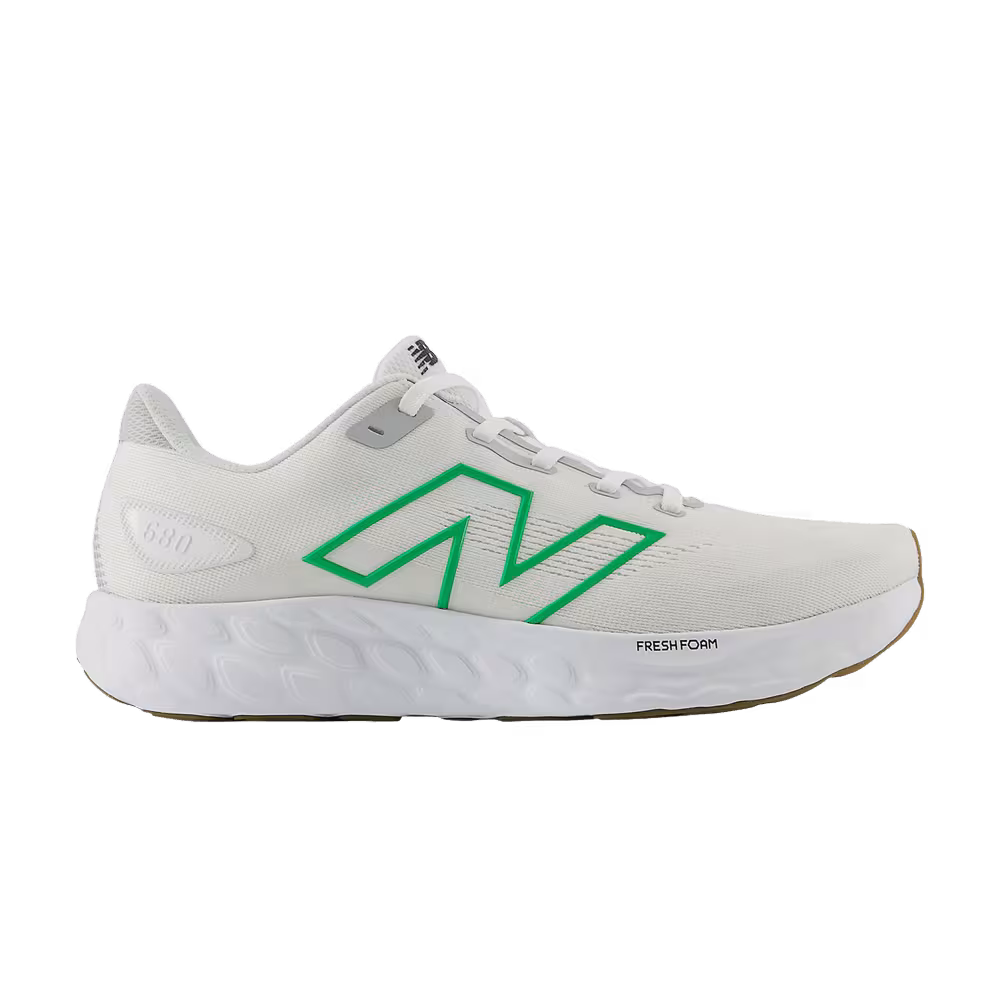 New Balance Fresh Foam 680v8 White Kelly Green