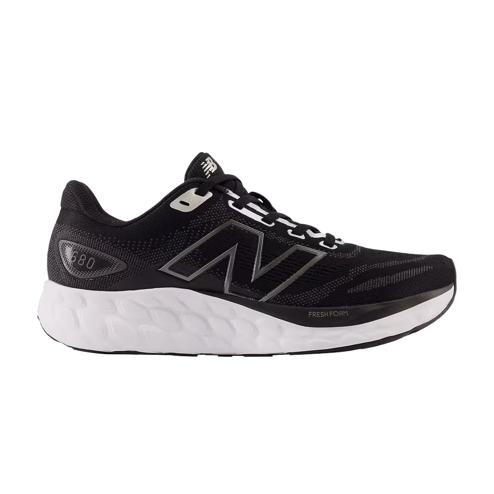 New Balance Women's Fresh Foam 680v8 Wide Black Light Gold Metallic