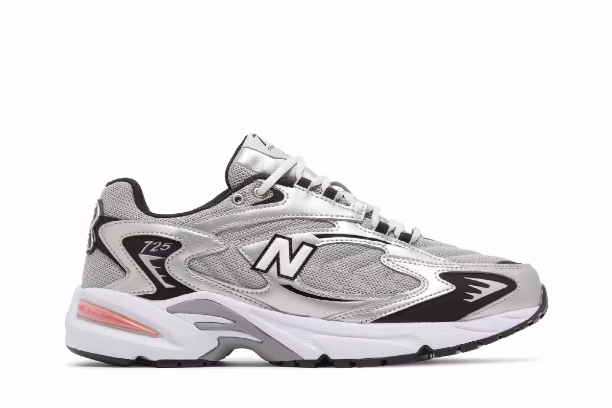 New Balance 725v1 Metallic Silver Raincloud, view 2