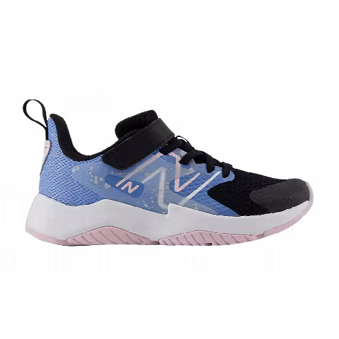 New Balance Rave Run v2 Bungee Lace Big Kid Wide 'Black Blue Laguna Paint Splatter'