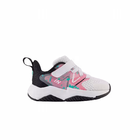 New Balance Rave Run v2 Bungee Lace Top Strap Toddler 'White Real Pink Paint Splatter'