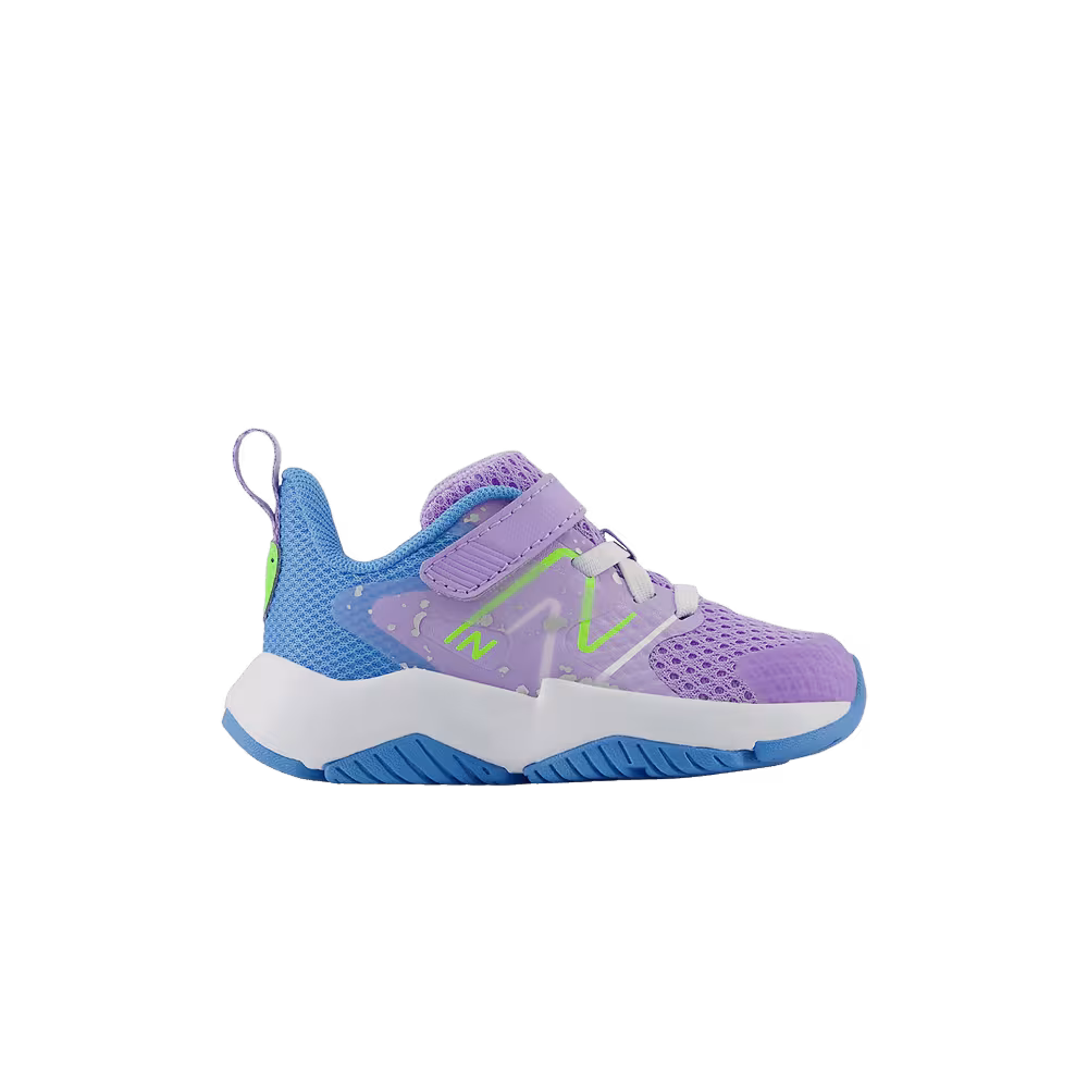 New Balance Rave Run v2 Bungee Lace Top Strap Toddler Lilac Glo Sky Blue